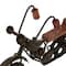 Brown Metal Contemporary Motorcycle Sculpture Set